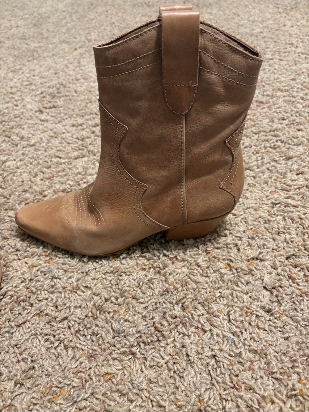 Matisse Tan Western Ankle Booties - Picture 6 of 15